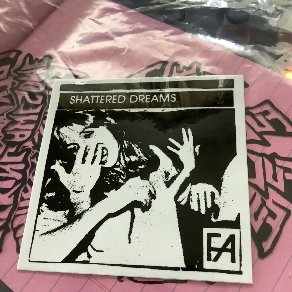 FA F*cking Awesome Hockey Skateboards Shattered Dreams  STICKER Jason Dill AVE